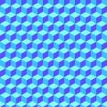 Blue Geometric Volume Seamless Pattern Background 002 Stock Photo