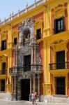 Malaga, Andalucia/spain - July 5 : Baroque Bishop's Palace Desig Stock Photo