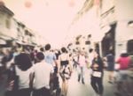 Blurred People On The Street Stock Photo