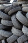 Tyres Pollution Stock Photo