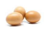 Eggs In White Background Stock Photo