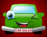 Car Sales Indicates Transport Selling And Automobile Stock Photo