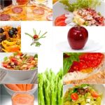 Healthy Vegetarian Vegan Food Collage Stock Photo