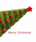 Christmas Tree With Red Star Stock Photo