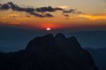 Sunset At Doi Laung Chiang Dao-thailand Stock Photo