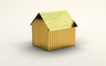 Dream House Beautiful Golden Stock Photo