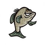 Crappie Fish Standing Mascot Stock Photo