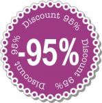 Discount Ninety Five Percent Stock Photo