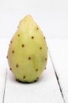 Opuntia Ficus-indica Cactus Fruit On A White Background Stock Photo