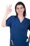 Dentist Ok Sign Stock Photo