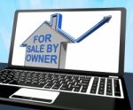 For Sale By Owner House Laptop Means No Representation By Agent Stock Photo