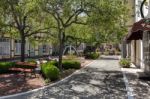 Courtyard In Solvang Stock Photo