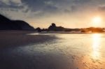 Coastline Area Of Sagres, Portugal Stock Photo