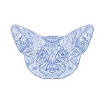 Fennec Fox Head Mandala Stock Photo