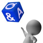 Question Answer Dice Showing Help And Assistance Stock Photo