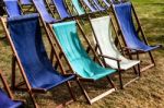 Goodwood, West Sussex/uk - September 14 : Deckchairs After A Pas Stock Photo