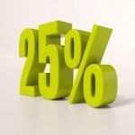 Percentage Sign, 25 Percent Stock Photo