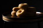 Fresh Baked Cinnamon Donuts Stock Photo