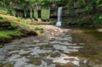 View Of Askrigg Waterfall In The Yorkshire Dales National Park Stock Photo