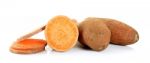 Sweet Potato Isolated On The White Background Stock Photo