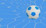 Kick Soccer Goal  Stock Photo