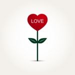  Love Heart Flower Stock Photo