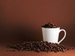 Coffee Beans And Mug Stock Photo