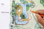 Design Water Garden Plan Stock Photo