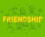 Friendship People Indicates Friendly Buddies And Togetherness Stock Photo