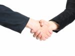 Handshaking Business People Stock Photo