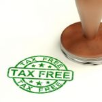 Tax Free Stamp Stock Photo