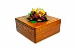 Gift Wooden Box Stock Photo