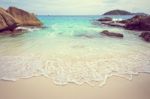 Vintage Style Sea And Beach In Thailand Stock Photo