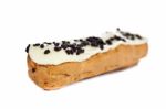 Eclair On White Background Stock Photo