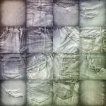 Collage Set Of Jeans Background Stock Photo