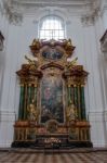 Interior View Of The Collegiate Church In Salzburg Stock Photo