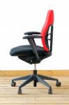 Modern Red Office Chair Stock Photo