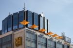 Modern Building On The Approach Road To Wencelas Square In Pragu Stock Photo