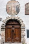 View Of A Traditional Building In Krumlov Stock Photo