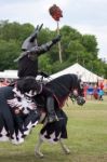 Black Knight Re-enactment At The Hop Farm Kent Stock Photo