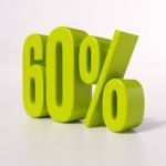 Percentage Sign, 60 Percent Stock Photo