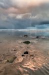 Seascape Storm Clouds Stock Photo