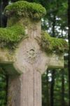 Mossy Gravestone Stock Photo