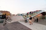 Venice Calatrava Bridge Della Costituzione Stock Photo