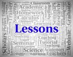 Lessons Word Indicates Seminar Words And Classes Stock Photo