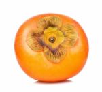 Persimmon Isolated On The White Background Stock Photo