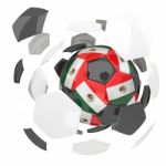 Mexico Soccer Ball Isolated White Background Stock Photo