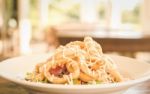 Deep Fried Calamari Rings And Salad Stock Photo