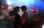 Couple In Love,3d Illustration Conceptual Background Stock Photo