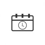 Meeting Deadlines Icon  Illustration On White Backgr Stock Photo